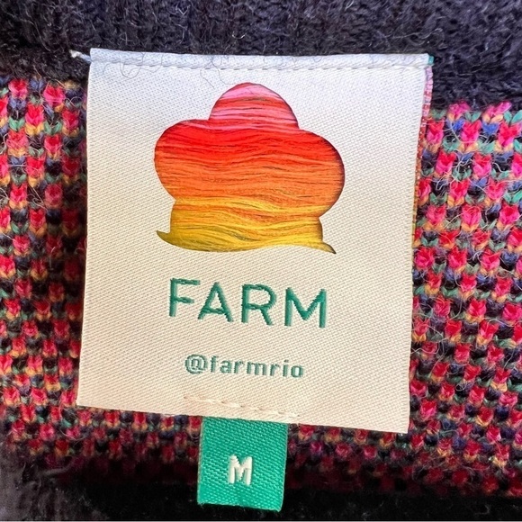 FARM RIO TROPICAL GARDEN COZY SOFT SWEATER DRESS COWL FUNNEL NECK SIZE MEDIUM - Picture 10 of 16